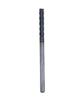 1/8 in solid carbide long end mill, 4-flute, 30-degree helix, side view
