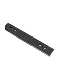 Precision CNC Machined Picatinny Rail Scope Mount for Lever Action Rifles, black aluminum metal, with mounting holes visible.