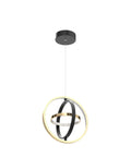 Sleek Dope Modern LED Chandelier With Adjustable Round Ring Design Three Interlocking Rings 4000K Warm White Light
