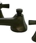 Oil Rubbed Bronze Widespread Lavatory Faucet with Brass Pop Up, Solid Brass Construction, Drip Free Ceramic Disc Cartridge