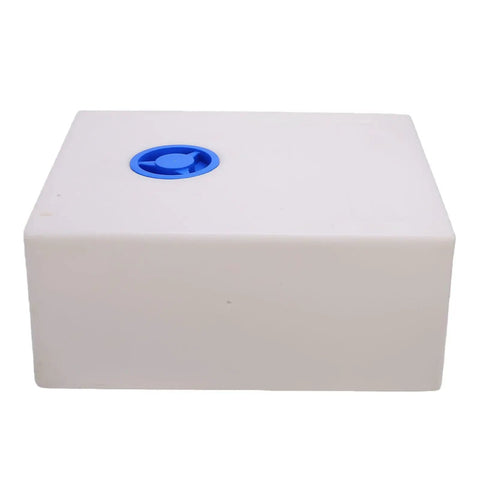 33 Gallon Food Grade LLDPE RV Water Holding Tank For Camping And Trailers, heavy duty and impact resistant, white with blue cap