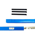 Deadset Reliable HSS Keyway Broach For CNC Machining and Gritty Workshop Tool with protective case and three black inserts.