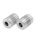 Beefed Up Rigid Shaft Coupler 5 By 8mm Bore D19 L25 For 3D Printer And CNC Machines Direct Torque Transmission Zero Misalignment Fits 5mm Motor Shaft And 8mm Lead Screw T8 aluminum coupler pair