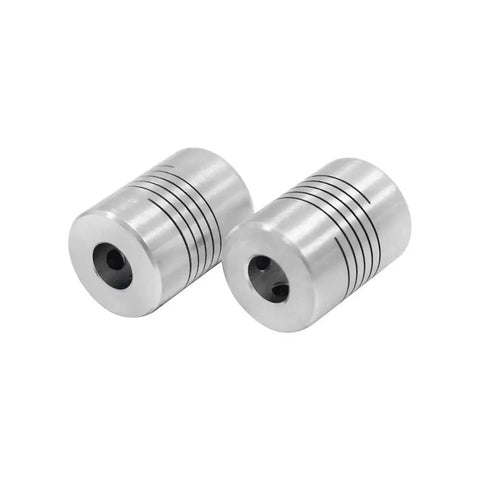 Beefed Up Rigid Shaft Coupler 5 By 8mm Bore D19 L25 For 3D Printer And CNC Machines Direct Torque Transmission Zero Misalignment Fits 5mm Motor Shaft And 8mm Lead Screw T8 aluminum coupler pair