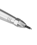 Close-up of the Real Deal Air Scribe Engraving Pen With Pneumatic Pencil Design, featuring alloy steel stylus tip for precise etching.