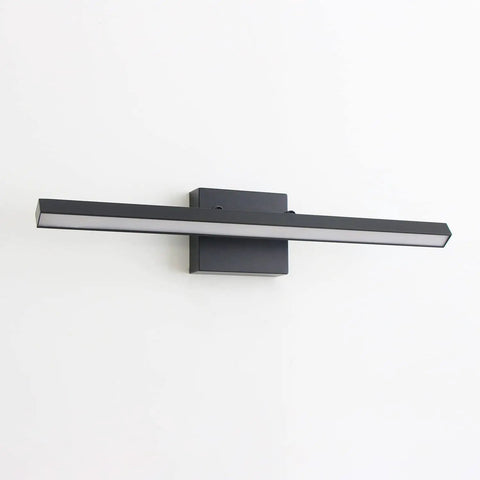 24 Inch Black Vanity Light For Bathroom, Modern LED Wall Sconces With Rotatable Heads, 3000K Soft White, 20W Dimmable, side view