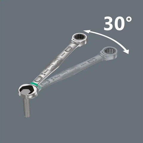Joker 11 Piece Combination Wrench Set With Holding Jaw Double Hex Design And Limit Stop For Slip Free Grips Czech Made Quality