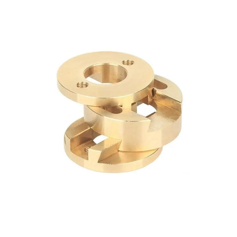 Upgrade Your 3D Printer Game with These Two Premium Z Axis Oldham Couplers For CR10 S4 S5 Pro Ender3 V2 and 3S BLV Models Featuring Rock Solid Stability And Smooth T8 16Mm Screw Fitment That Will Seriously Boost Your Printing Performance Today. Brass Z axis Oldham coupler, 16mm T8 screw fitment