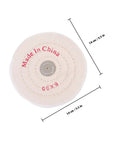 Low Noise 6 Inch Cloth Buffing Wheels 2 Pack White Felt Polishing Pads For Grinder