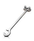Pro 500 MCM Cable Bender Tool With Ratchet Adapter For Tough Wire Bending Angled Head Fits Tight Spaces Easy Manual Or Power Use Heavy Duty Construction shown at an angle.