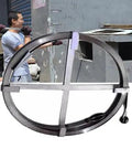 Heavy Duty Flat Steel Drain Cleaning Tape 2000 Cm Long Manual Sewer Clog Remover Tear Through Gunk Nuke Grease Jams Rust Resistant Pipe Snake displayed outdoors.