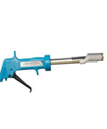Blue Tree Marking Spray Gun Built Tough With Durable Plastic Housing And A Zero Point Zero Two One Inch Precision Nozzle side view