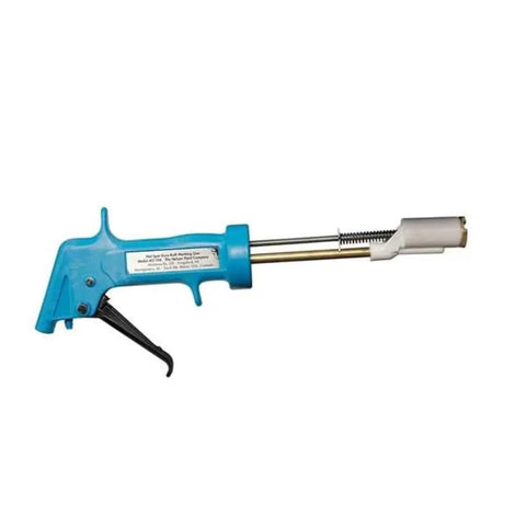 Blue Tree Marking Spray Gun Built Tough With Durable Plastic Housing And A Zero Point Zero Two One Inch Precision Nozzle side view