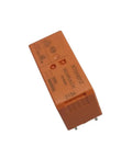 Two Pack 12V DC 16A SPDT 8 Pin General Purpose Relay For Automotive And Industrial Use in orange casing, side view.