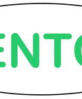 Logo displaying the text 'DENTOP' in bold green letters on a white oval background.