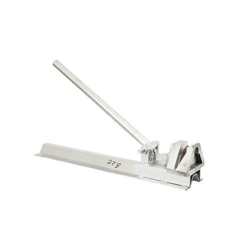 Heavy Duty Roof Panel Ridge Cover Cutter with forged high carbon steel blades and adjustable cutting angle, side view
