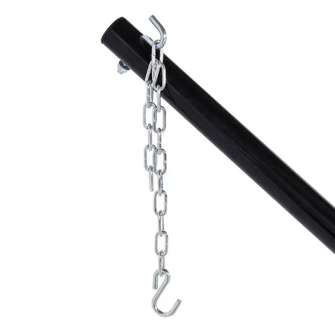 Heavy Duty Steel Hammock Stand For Two Peeps, Portable Outdoor Frame With Hooks And Chains, 15 Ft Hammocks Compatible, 450 Lb Capacity, Black