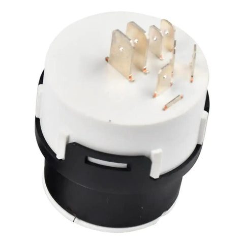 Heavy Duty Ignition Switch 09730212 With Dual 7 Pin Connectors For Linde Forklift Replacement Part with metal pins.