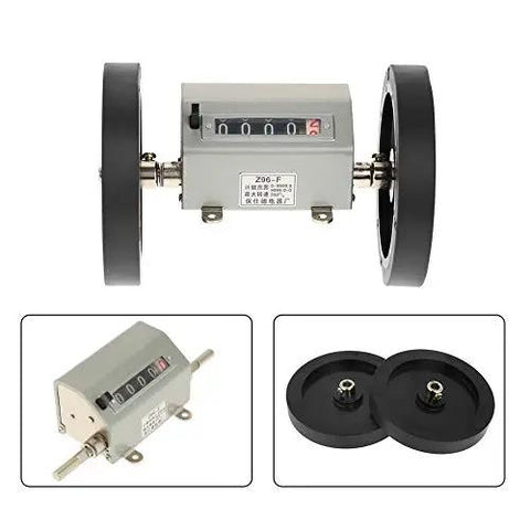 No Sweat Rolling Wheel Length Counter With Rock Solid Five Digit Dial And Snappy Reset Lever Ideal For Tallying Fabric Rolls Shrink Wrap And Small Shop Tasks Around Town