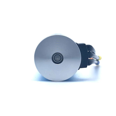 Front view of Beefy 3650 5200KV Sensorless Brushless Motor With 60A ESC And 3.175mm Shaft showing CNC aluminum heatsink detail