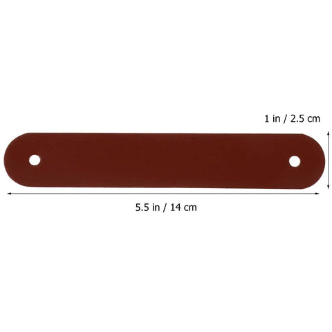 2 Pack Classic Brown Cabinet Door Handles No Fuss Single Hole Mount Solid Brass Drawer Pulls For Wardrobes And Furniture Easy Install Stylish Home Storage Hardware, measured dimensions shown