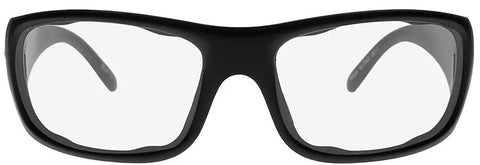 Top Tier Photochromic Safety Glasses With Transition Lenses Shifting Clear To Gray Shades Outdoors Built Different With Wrap Around Design ANSI Z87 approved large black nylon frame