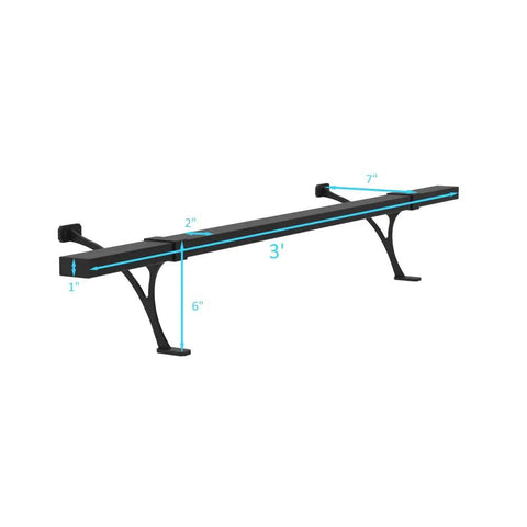 Bar Grade Foot Rail Kit For Undercounter Mounting Heavy Duty Steel Square Tube Railing Hardware For Indoor And Outdoor Use Black 3 Foot Keeps You Comfortable And Stable On Bar Stools And High Tables
