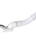 Flexible Freestanding Tub Drain Kit Featuring Slick Low Profile Flat P Trap, ABS plastic, 12 to 39 inches, ideal for tight corners.