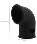 Black silicone diverter hose for pressure cookers, high temp resistant, used for optimal steam control, easy to clean kitchen accessory.