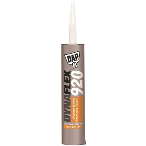 DynaFlex 920 Pro Grade Elastomeric Sealant For Siding Windows And Trim Paintable Gray GY700 10 Oz Cartridge shown upright
