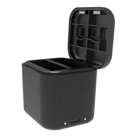 High Speed Dual Channel Battery Charging Hub For Action Cameras With Fast Charge Port, Portable 2 Channel Charger Box