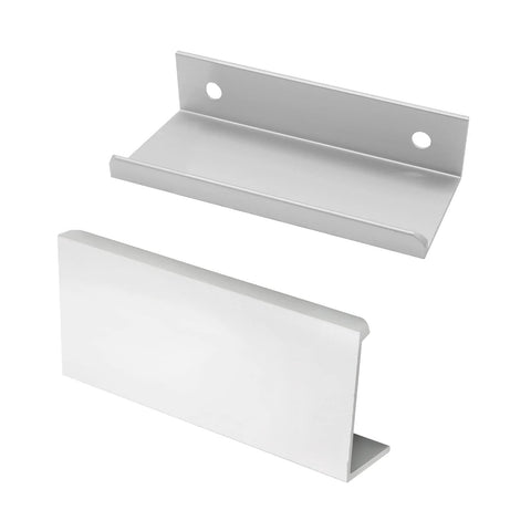 Back Mount Finger Edge Pulls 2 Pack 80mm Aluminum Hidden Handle Concealed Tab Pull for Home Kitchen Living Room Doors Drawers Cabinets