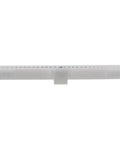 Front view of Two Piece White ABS Sliding Guide Rails Kit For Double Folding Doors Top Track Hardware, made of durable ABS plastic.