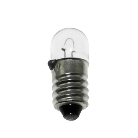 20 Pack Of Premium Quality Epic 12V 3W E10 Warm White Miniature Screw Base Light Bulbs That Handle The Grind For Circuit Testing Equipment Inspection And Socket Replacement Without Breaking A Sweat, close-up of bulb.