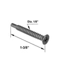 Top Shelf Stainless Steel Screws For Framed Shower Door Panel Assembly, Pack Of Four, One Point Three Eight Inches, detailed view of a stainless steel screw.