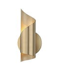 Evie One Light Wall Sconce In Aged Brass, Modern Dope Wall Lighting, 9.75 Inch Tall And 4.75 Inch Wide, Bulb Not Included, front view