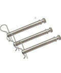 3 Pack Stainless Steel R Clip Hitch Pin Retainer Kit for TS10033B TS10048B TS35100B shown at an angle