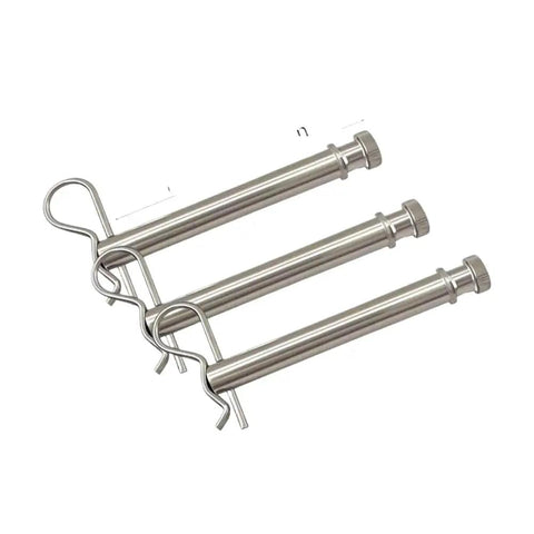 3 Pack Stainless Steel R Clip Hitch Pin Retainer Kit for TS10033B TS10048B TS35100B shown at an angle