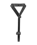 Heavy Duty Wrought Iron Coat Hook With A Distressed Bronze Look Hand Forged Wall Mount Rack Built Tough Rust Proof Construction, black finish
