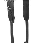 Heavy Leather Horse Training Surcingle For Pro Grade Training And Driving Set With Adjustable Girth Sides Premium Tack, shown from side