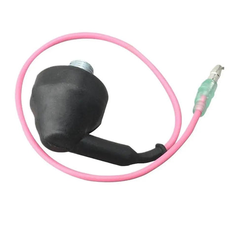Retro Fit Outboard Shift Switch Assembly 64J-82504-00 For F9.9 To F40 T909 Makes Changing Gears A Breeze And Durability Is Guaranteed With Everyday Garage Tools To Get The Job Done Right. black outboard shift switch with pink wire and connector