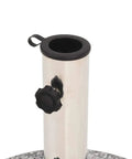 Granite Round Parasol Base, 44.1 Lb Umbrella Stand For Garden Patio Beach, sand-weighted holder close-up detail.