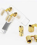 10 Pack 10mm Invisible Brass Barrel Hinges Hidden Concealed Furniture Hinges With 180 Degree Opening For DIY Projects