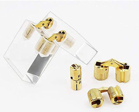 10 Pack 10mm Invisible Brass Barrel Hinges Hidden Concealed Furniture Hinges With 180 Degree Opening For DIY Projects