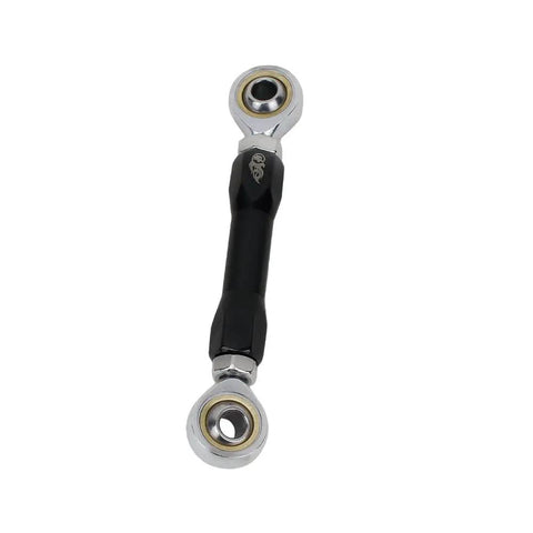 Titanium Black CNC Shifter Mid Control Linkage Rod For Harley Davidson Dyna 1984 To 2017 Ride Ready 18 Later Street Bob And Softail FXLR FXLRS FXLRST FXRST Adjustable Eye To Eye 4.0 To 5.5 Inches, black rod with spherical ends