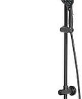 10 Inch Shower System With 3 Function Rain Shower Head And Hand Shower, 27.6 Inch Slide Bar, Matte Black Finish