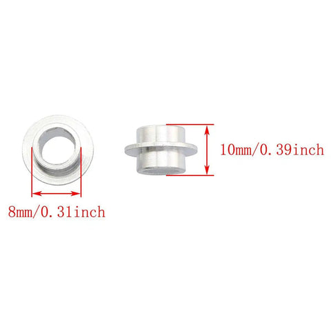 16 Pack 8mm Roller Skate Bearing Spacers Aluminum Silver for Inline Skates Quad Roller Skateboards and Scooters dimensions
