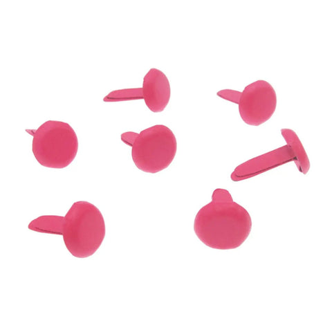 500 Pcs Mini Round Brads Two-Legged Nails For Crafts And DIY Projects Colorful Paper Fasteners in pink