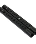 2 Pack 15mm Cheese Rod With M12 Threads And 1/4 3/8 Screw Holes, Aluminum Camera Rail Support For DSLR Rigs And Matte Boxes, close-up showing screw holes