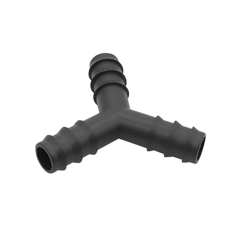 Half Inch Three Way Hose Connector Set For Drip Irrigation And Garden Systems, 100 Pieces Black Plastic Fittings, Y connector